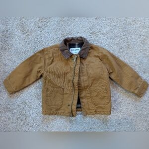 Canvas Corduroy-Trim Barn Coat 18-24M